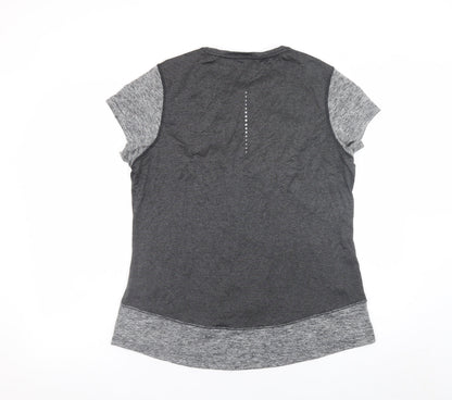 Marks and Spencer Women’s Grey Colourblock Sports T-Shirt Size 16