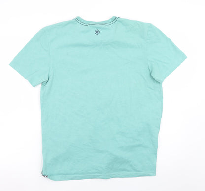 FatFace Men’s Green Marine Graphic Cotton Crew Neck T-Shirt M
