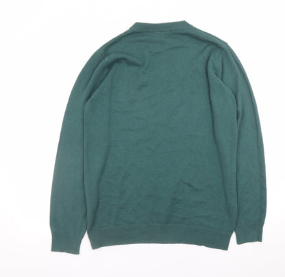 Cotton Traders Men’s Green Crew Neck Pullover Jumper Size S