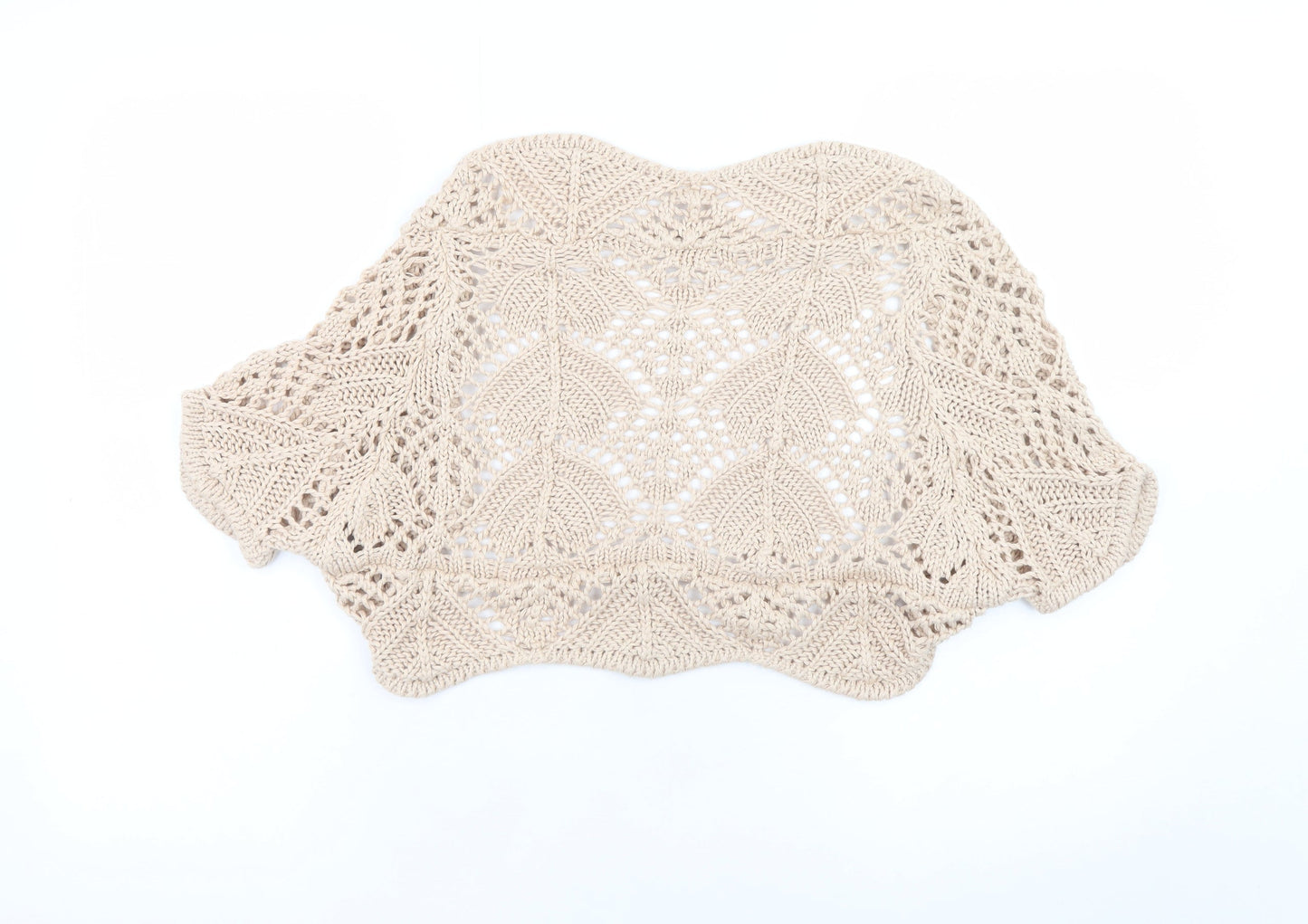 Marks and Spencer Per Una Women Beige Open Knit Shrug M