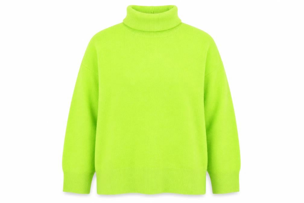 Zara Women Green Roll Neck Wool Blend Jumper Size 14