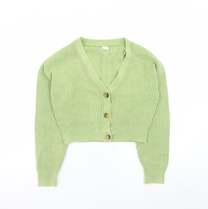 Urban Outfitters Women’s Green XS V-Neck Knit Button Cardigan