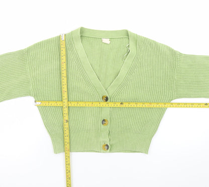 Urban Outfitters Women’s Green XS V-Neck Knit Button Cardigan