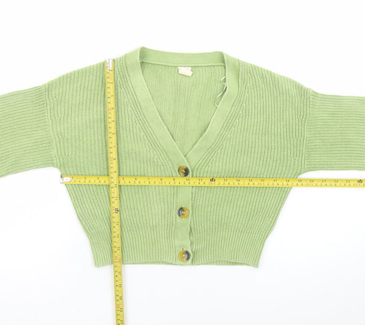 Urban Outfitters Women’s Green XS V-Neck Knit Button Cardigan