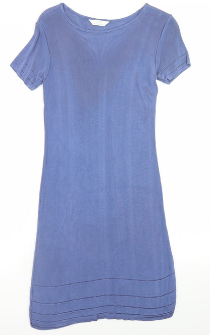Marks and Spencer Women Blue Size 10 Vintage Shift Dress