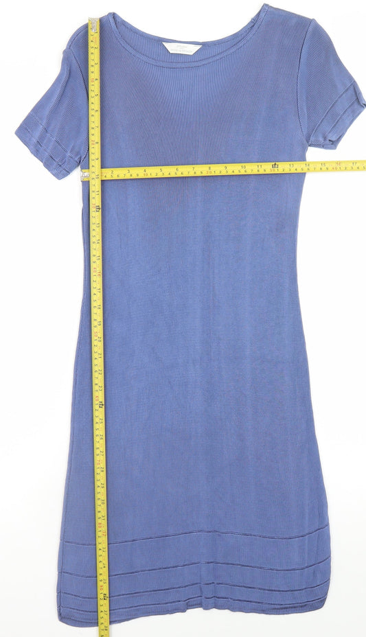 Marks and Spencer Women Blue Size 10 Vintage Shift Dress
