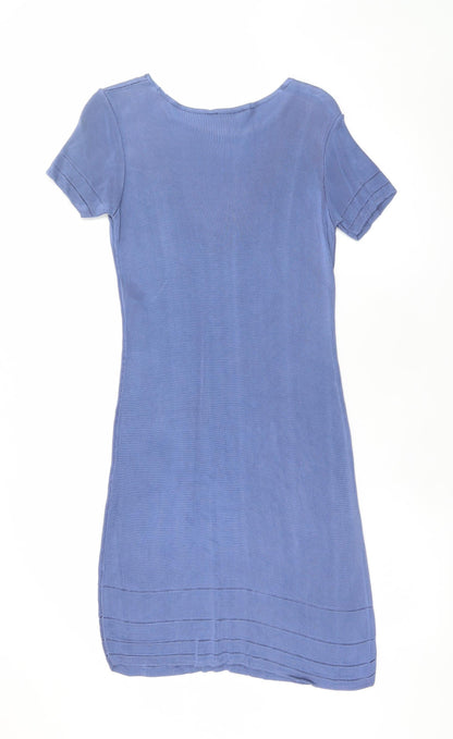 Marks and Spencer Women Blue Size 10 Vintage Shift Dress
