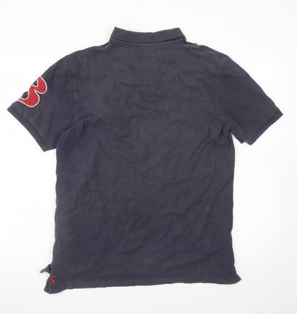 Joules Men's Blue Classic Fit Polo Shirt Size M Embroidered Crest