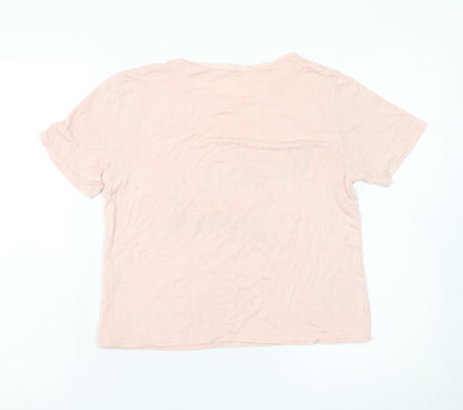 Boohoo Women's Pink Bride's Squad Cotton T-Shirt Size 12
