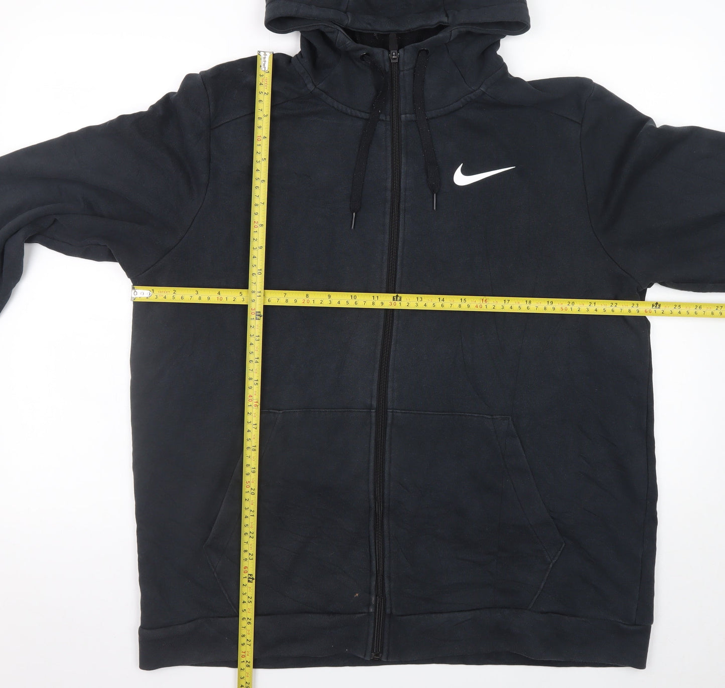 Nike Men's Black Full Zip Hoodie L Dri-FIT Sports Fleece