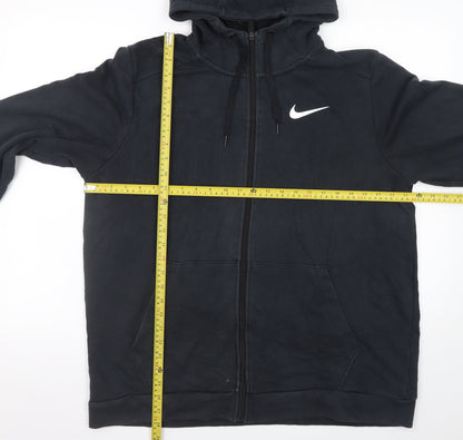 Nike Men's Black Full Zip Hoodie L Dri-FIT Sports Fleece