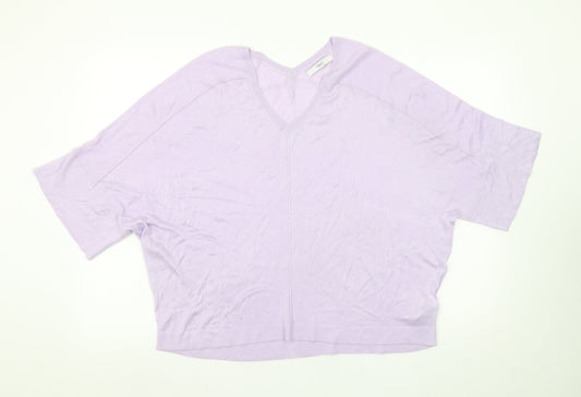 Next Women’s Lilac V-Neck Relaxed Fit Jumper Size M