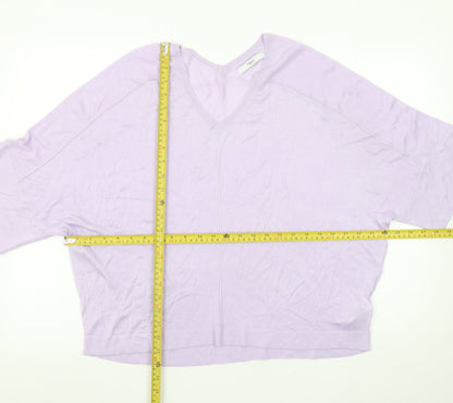 Next Women’s Lilac V-Neck Relaxed Fit Jumper Size M