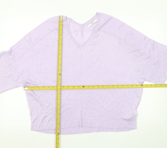 Next Women’s Lilac V-Neck Relaxed Fit Jumper Size M