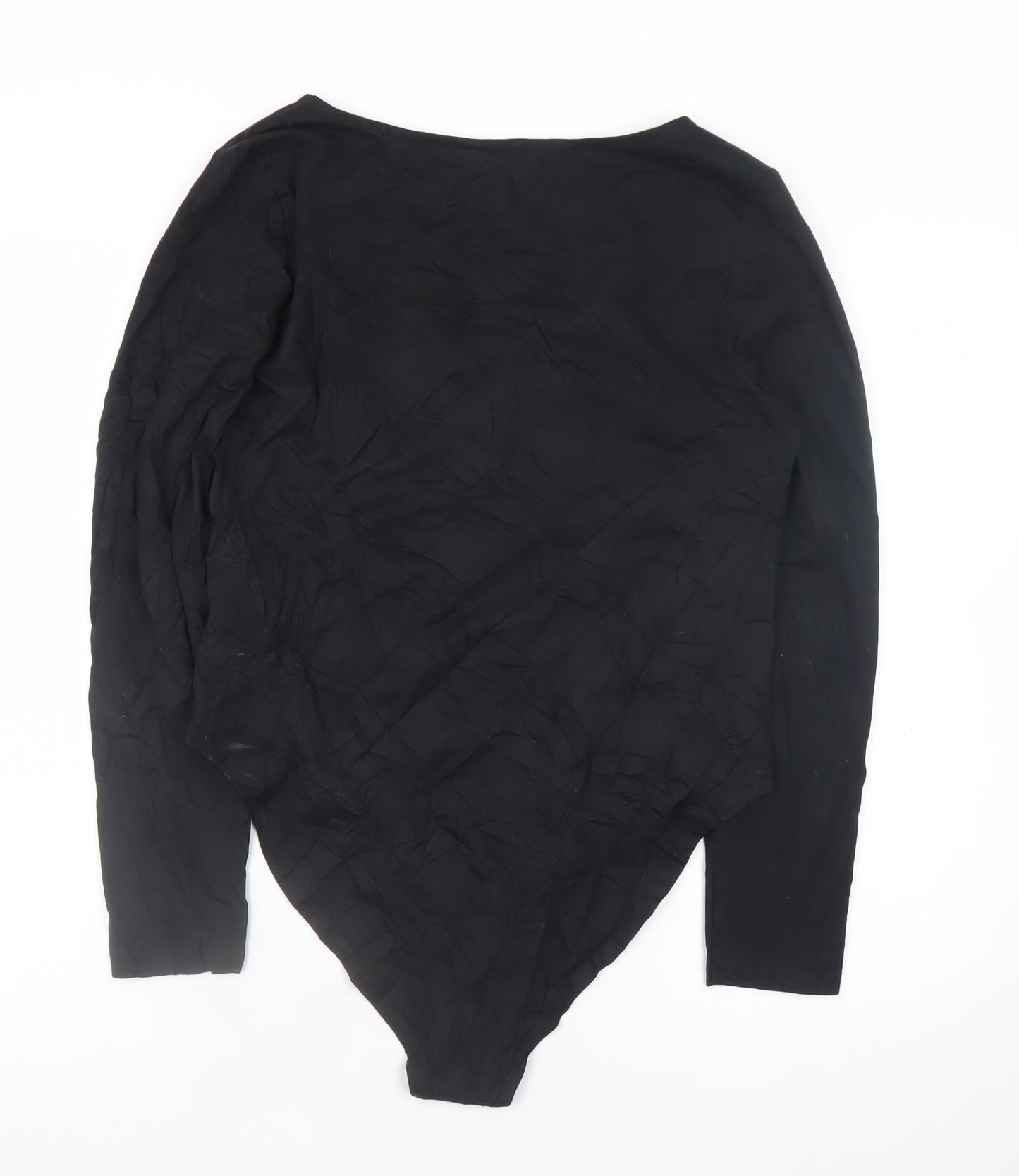 New Look Women's Black V-Neck Long Sleeve Bodysuit Size 18
