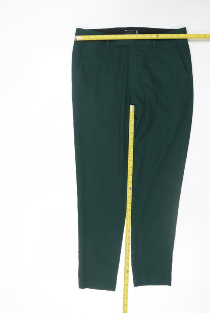 ASOS Design Women Green Slim Chino Trousers Size 12