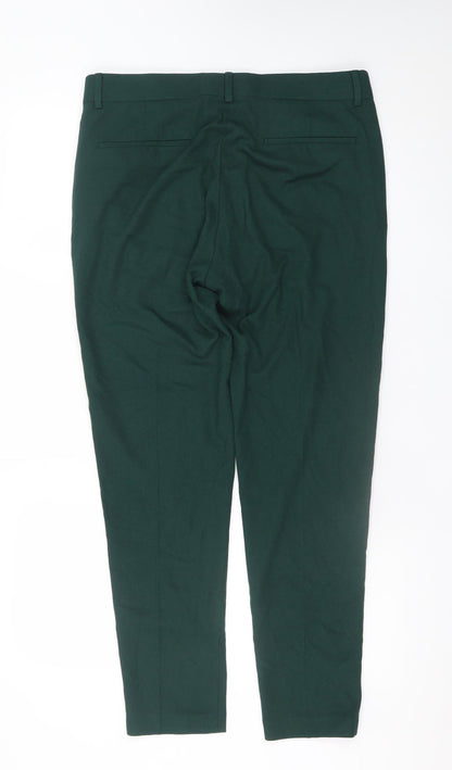 ASOS Design Women Green Slim Chino Trousers Size 12