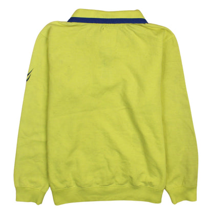 Nautica Teens Yellow Half Zip Sweatshirt L 14/16 Cotton Blend