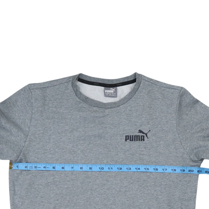 Puma Men's Grey Crew Neck Pullover Sweatshirt Size S Regular