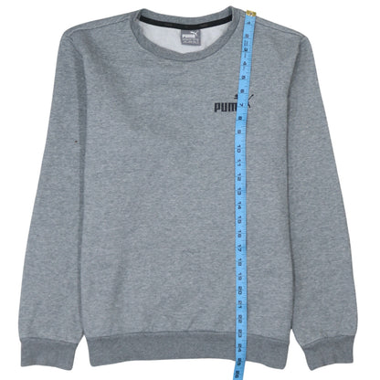 Puma Men's Grey Crew Neck Pullover Sweatshirt Size S Regular