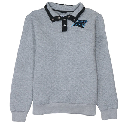 NFL Team Apparel Grey Henley Sweatshirt Unisex Adults L Collared Logo