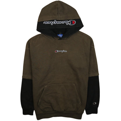 Champion Boys Brown Pullover Hoodie 13-14 Years Logo Hooded Sweatshirt