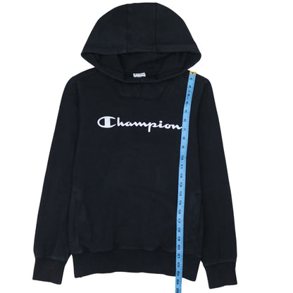 Champion Men's Black Pullover Hoodie Medium Logo Sportswear