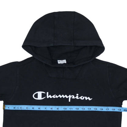 Champion Men's Black Pullover Hoodie Medium Logo Sportswear