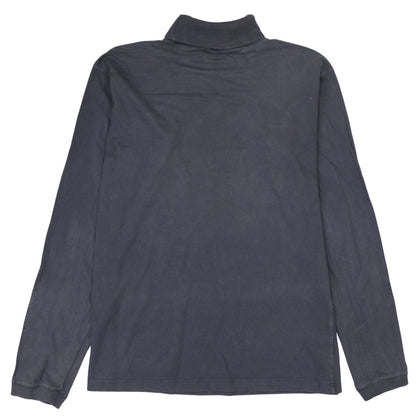 Adidas Men's Grey Mock Neck Long Sleeve Pullover Sweatshirt L