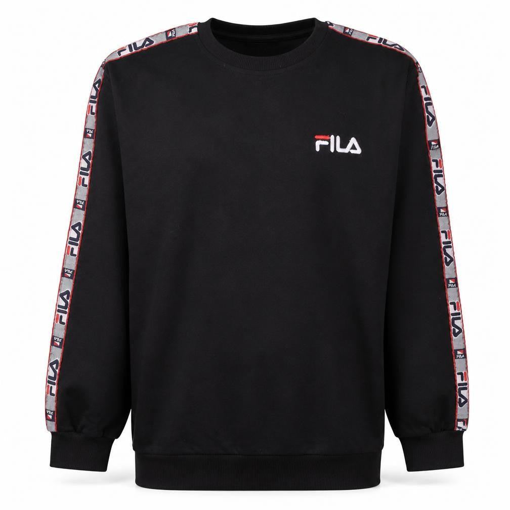 Fila Men's Black 2XL Crew Neck Pullover Sweatshirt with Logo