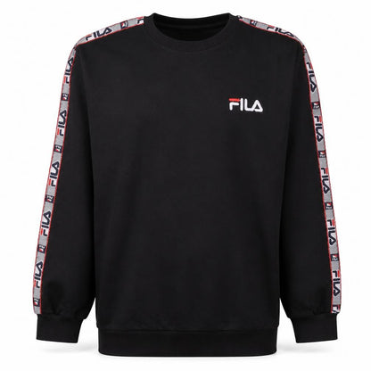Fila Men's Black 2XL Crew Neck Pullover Sweatshirt with Logo
