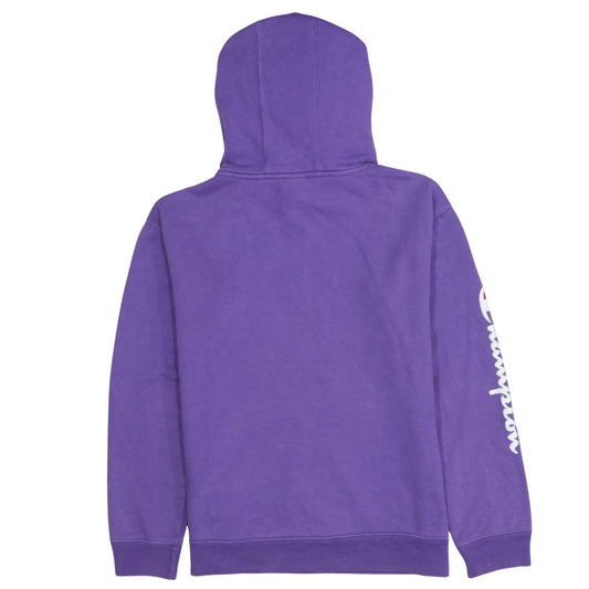 Champion Women Purple Small Pullover Hoodie Cotton Logo Casual