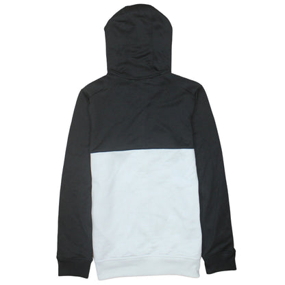 Adidas Boys Black Full Zip Hoodie 13-14 Years Colourblock Sportswear