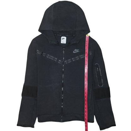 Nike Boys Black XL Full Zip Hoodie with Logo and Pockets