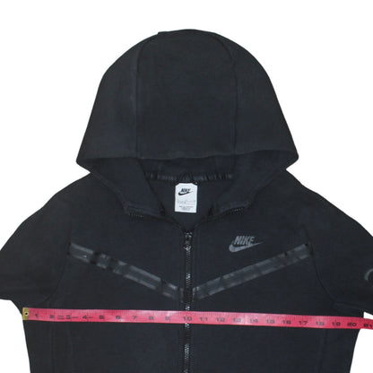 Nike Boys Black XL Full Zip Hoodie with Logo and Pockets