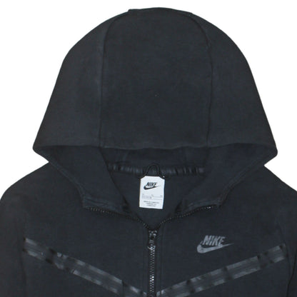 Nike Boys Black XL Full Zip Hoodie with Logo and Pockets