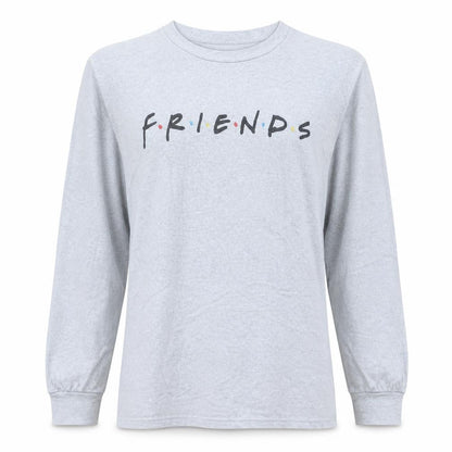 Primark Women Grey Friends Long Sleeve T-Shirt Nightshirt L