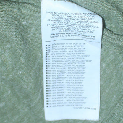 Nike Womens XS Green Full Zip Hoodie Sweatshirt Lightweight Cotton Blend