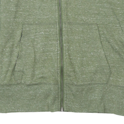 Nike Womens XS Green Full Zip Hoodie Sweatshirt Lightweight Cotton Blend