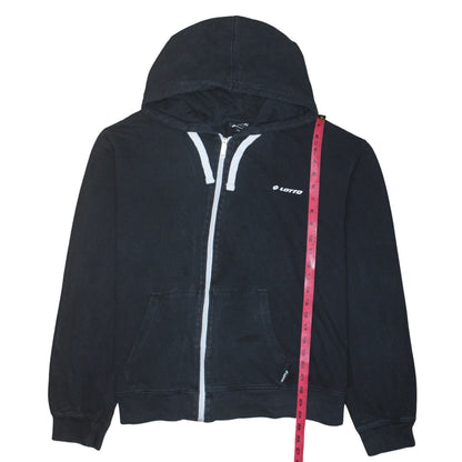 Lotto Men's Black 2XL Full Zip Hoodie Cotton Sweatshirt