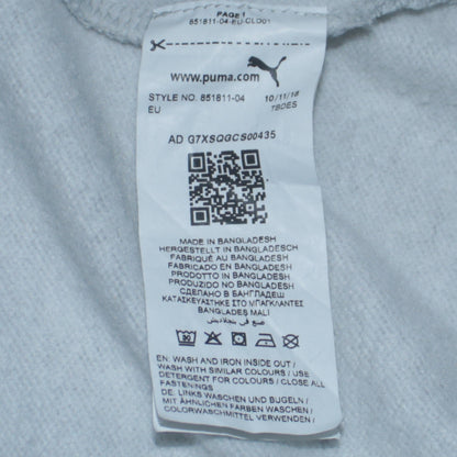 Puma Women Grey Full Zip Hooded Sweatshirt Size 12 Cotton Blend