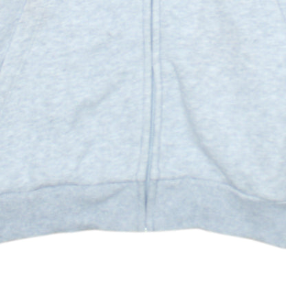 Puma Women Grey Full Zip Hooded Sweatshirt Size 12 Cotton Blend
