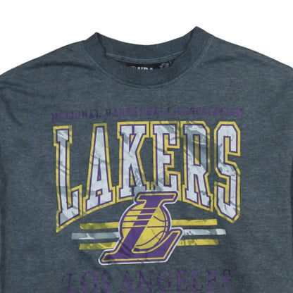 NBA Los Angeles Lakers Grey Cotton Pullover Sweatshirt 2XS Women