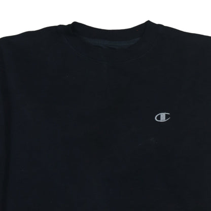 Champion Men's Black Medium Pullover Sweatshirt Crew Neck Fleece