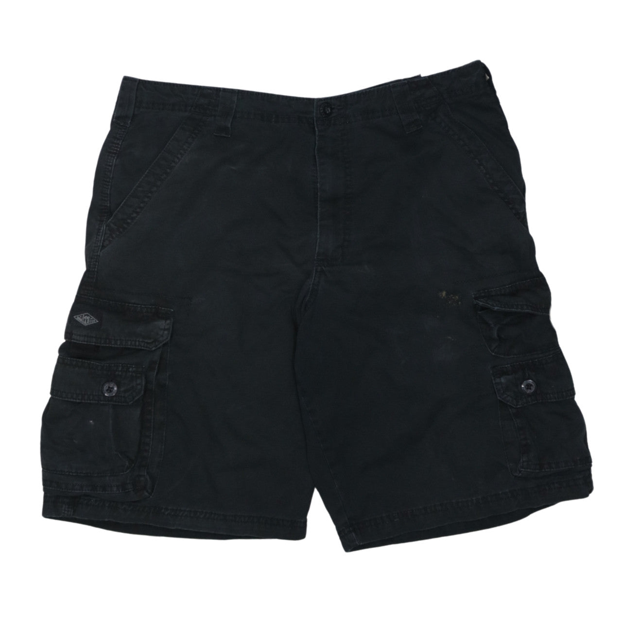 Lee Mens Black Cargo Shorts Size 34 Regular Fit Cotton Casual