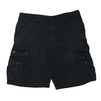 Lee Mens Black Cargo Shorts Size 34 Regular Fit Cotton Casual