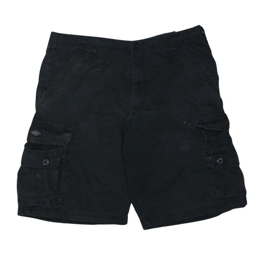 Lee Mens Black Cargo Shorts Size 34 Regular Fit Cotton Casual