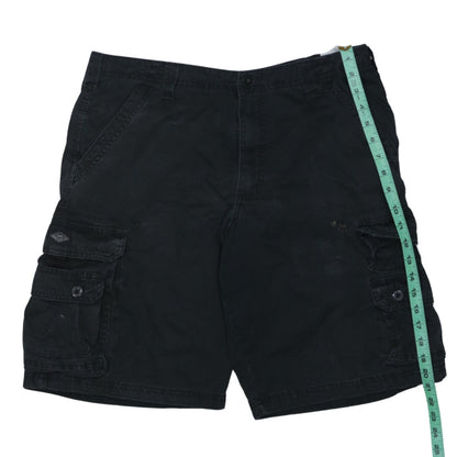 Lee Mens Black Cargo Shorts Size 34 Regular Fit Cotton Casual