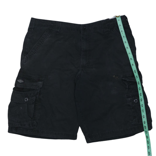 Lee Mens Black Cargo Shorts Size 34 Regular Fit Cotton Casual