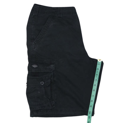 Lee Mens Black Cargo Shorts Size 34 Regular Fit Cotton Casual